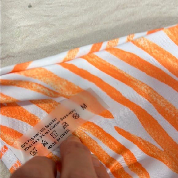 SHEIN Orange and White Zebra Print Bikini - Picture 5 of 5